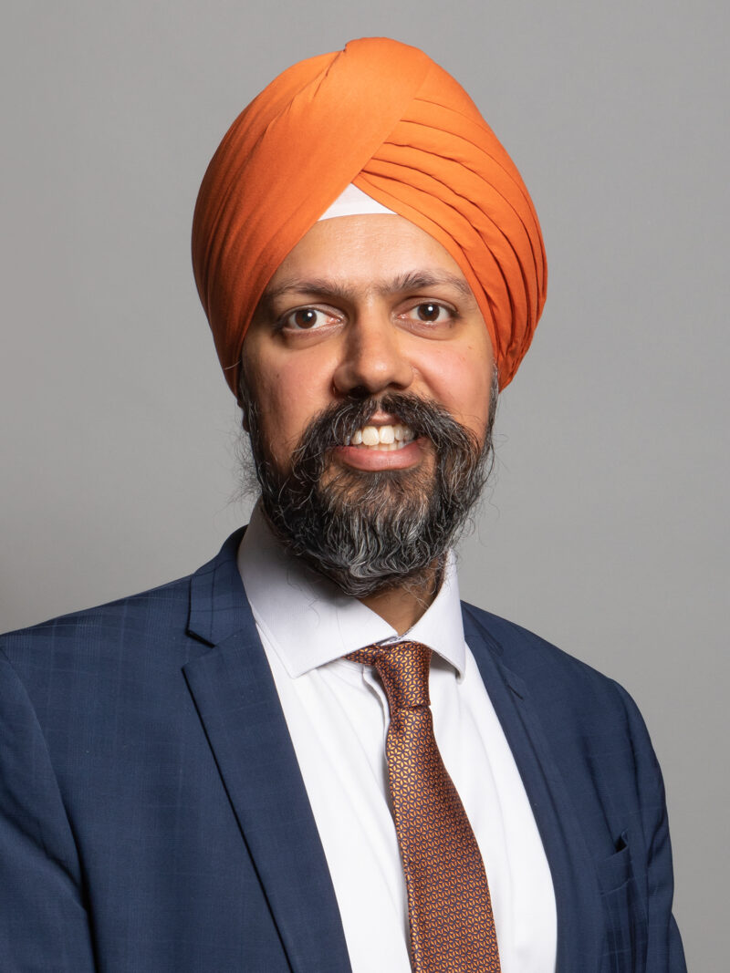 Parliamentary portrait of Tan Dhesi, MP for Slough.